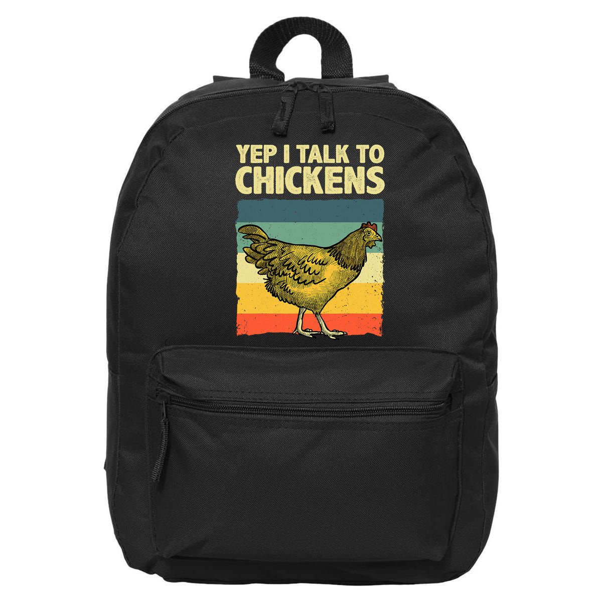 Funny Chicken Art Poultry Chicken Farmer 16 in Basic Backpack
