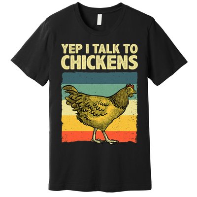 Funny Chicken Art Poultry Chicken Farmer Premium T-Shirt