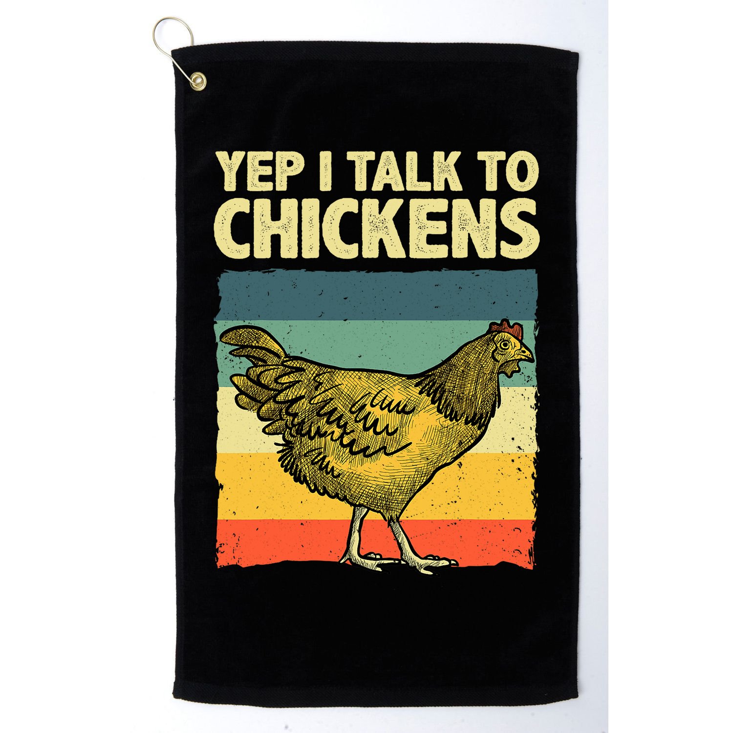 Funny Chicken Art Poultry Chicken Farmer Golf Towel