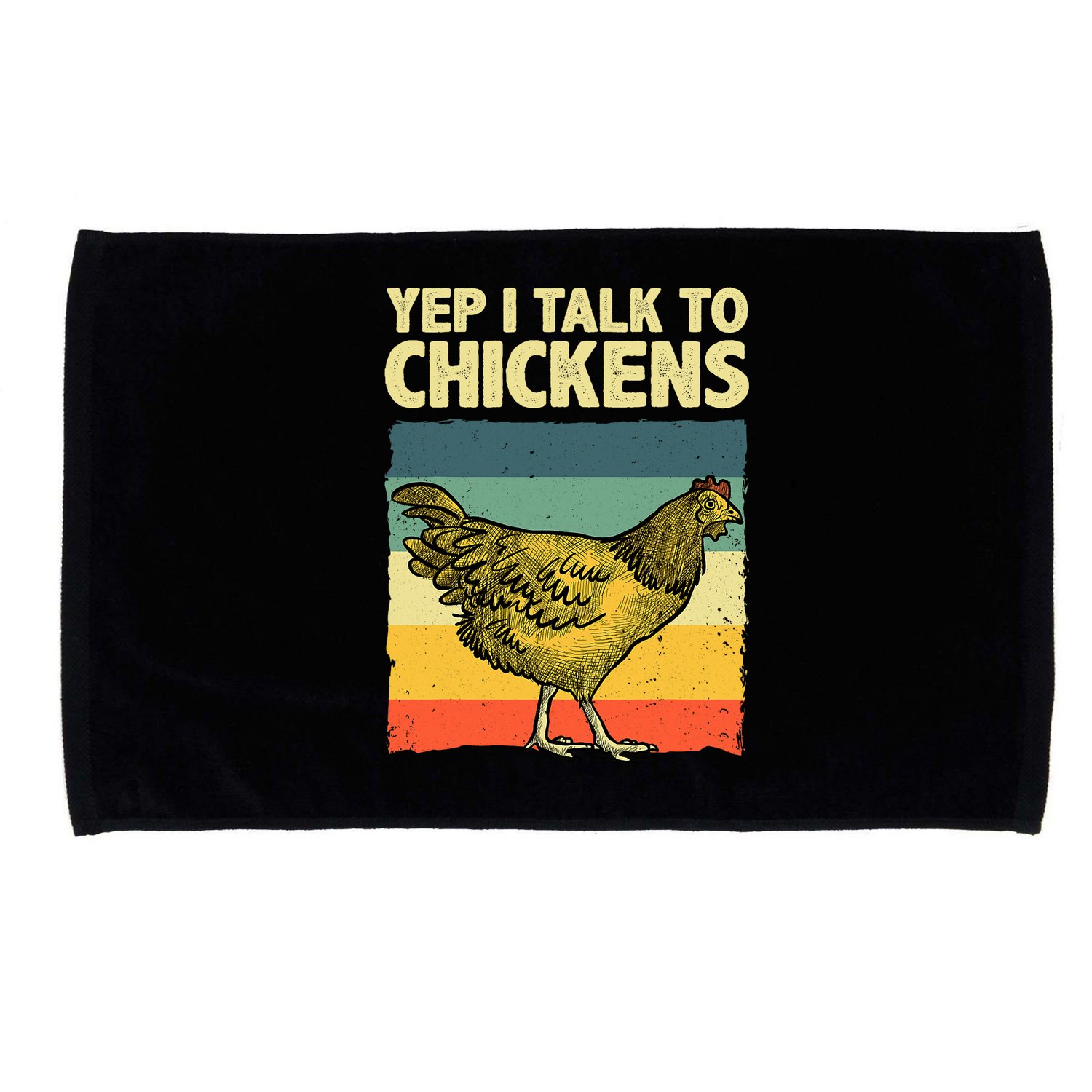 Funny Chicken Art Poultry Chicken Farmer Microfiber Hand Towel