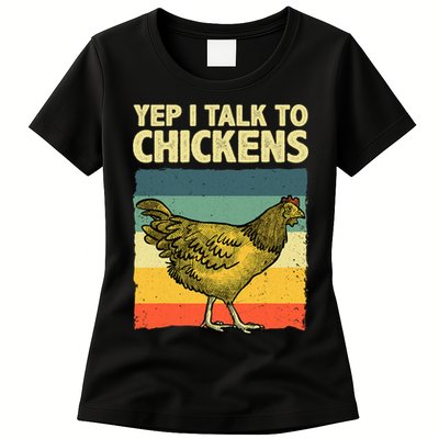 Funny Chicken Art Poultry Chicken Farmer Womens T-Shirt