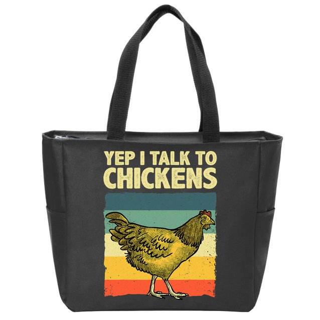 Funny Chicken Art Poultry Chicken Farmer Zip Tote Bag