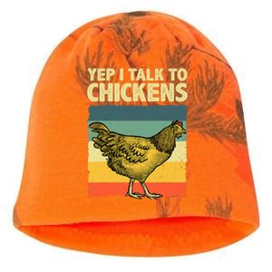 Funny Chicken Art Poultry Chicken Farmer Kati - Camo Knit Beanie