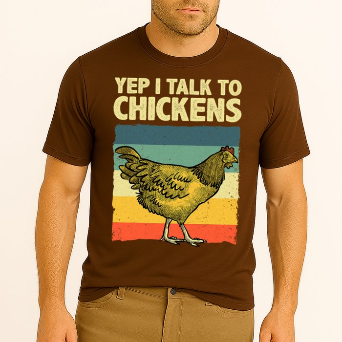 Funny Chicken Art Poultry Chicken Farmer Cooling Performance Crew T-Shirt