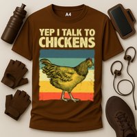 Funny Chicken Art Poultry Chicken Farmer Cooling Performance Crew T-Shirt