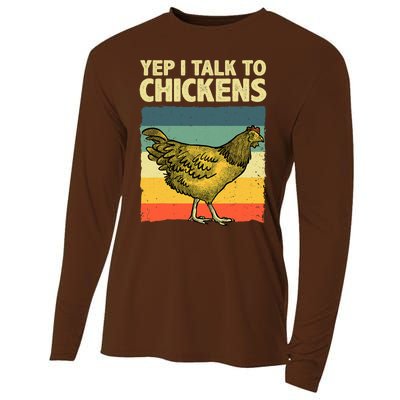 Funny Chicken Art Poultry Chicken Farmer Cooling Performance Long Sleeve Crew