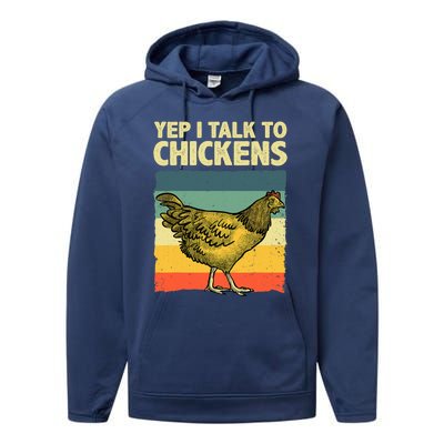 Funny Chicken Art Poultry Chicken Farmer Performance Fleece Hoodie