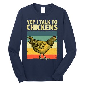 Funny Chicken Art Poultry Chicken Farmer Long Sleeve Shirt