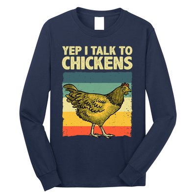 Funny Chicken Art Poultry Chicken Farmer Long Sleeve Shirt