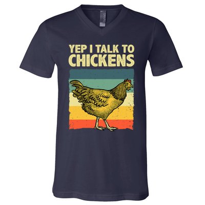 Funny Chicken Art Poultry Chicken Farmer V-Neck T-Shirt