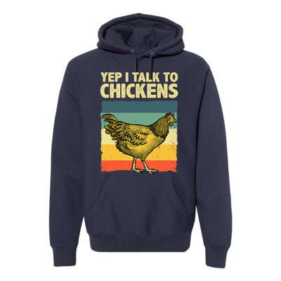 Funny Chicken Art Poultry Chicken Farmer Premium Hoodie