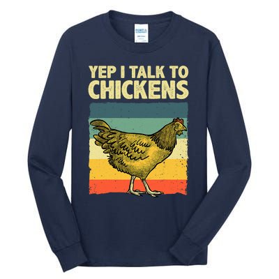 Funny Chicken Art Poultry Chicken Farmer Tall Long Sleeve T-Shirt