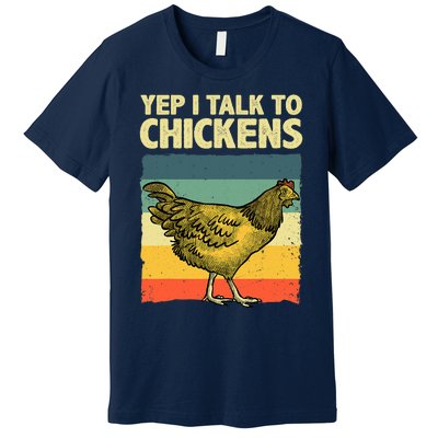 Funny Chicken Art Poultry Chicken Farmer Premium T-Shirt