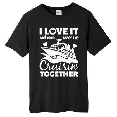 Funny Cruising Art Couples Cruise Ship Lovers Tall Fusion ChromaSoft Performance T-Shirt