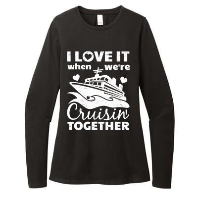 Funny Cruising Art Couples Cruise Ship Lovers Womens CVC Long Sleeve Shirt