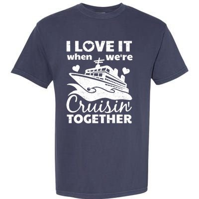 Funny Cruising Art Couples Cruise Ship Lovers Garment-Dyed Heavyweight T-Shirt