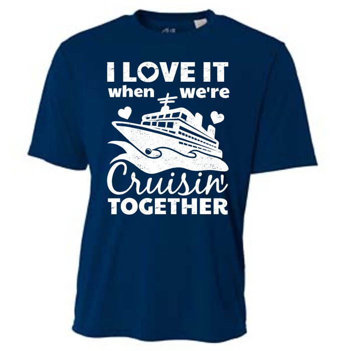 Funny Cruising Art Couples Cruise Ship Lovers Cooling Performance Crew T-Shirt