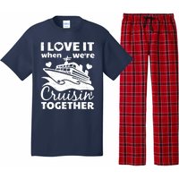 Funny Cruising Art Couples Cruise Ship Lovers Pajama Set