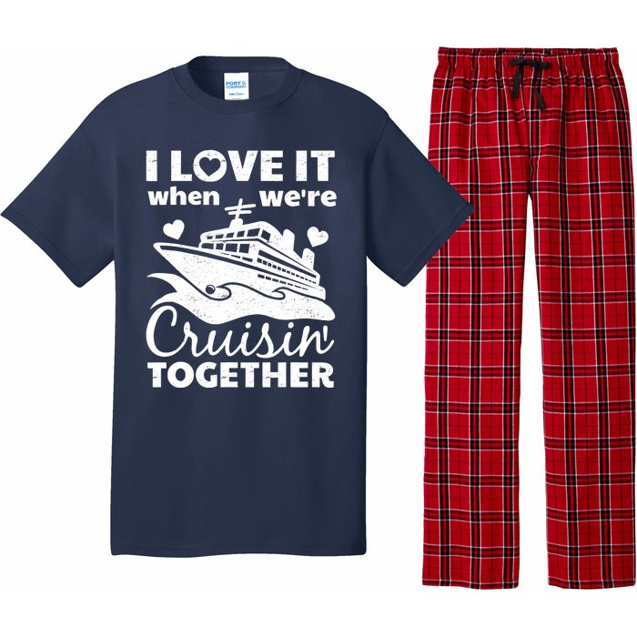 Funny Cruising Art Couples Cruise Ship Lovers Pajama Set