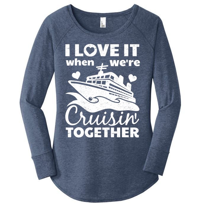 Funny Cruising Art Couples Cruise Ship Lovers Women's Perfect Tri Tunic Long Sleeve Shirt