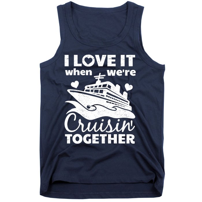 Funny Cruising Art Couples Cruise Ship Lovers Tank Top