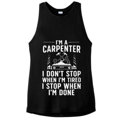 Funny Carpenter Art For Wo Carpenter Tool Carpentry Ladies PosiCharge Tri-Blend Wicking Tank