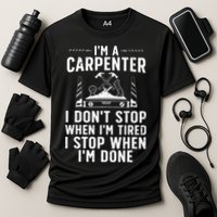 Funny Carpenter Art For Wo Carpenter Tool Carpentry Performance Shirt