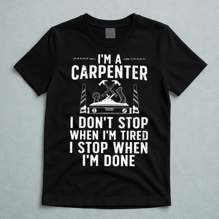Funny Carpenter Art For Wo Carpenter Tool Carpentry T-Shirt