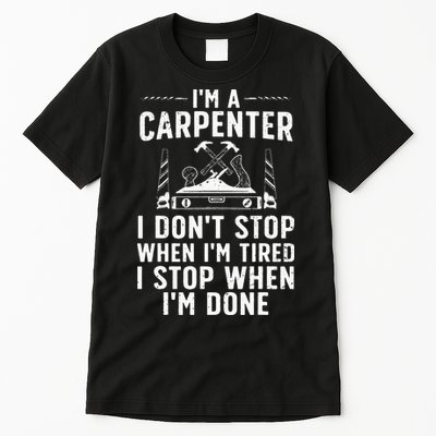 Funny Carpenter Art For Wo Carpenter Tool Carpentry Tall T-Shirt