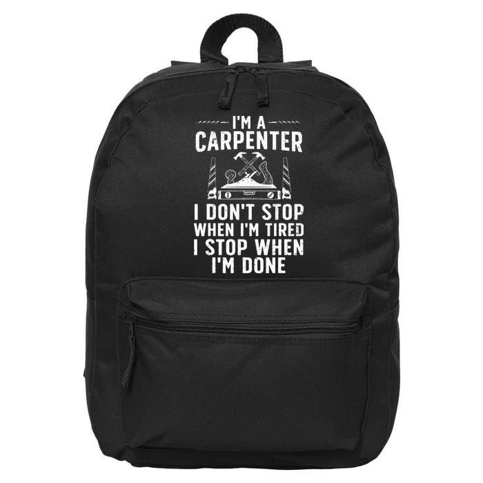 Funny Carpenter Art For Wo Carpenter Tool Carpentry 16 in Basic Backpack