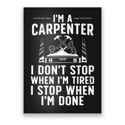 Funny Carpenter Art For Wo Carpenter Tool Carpentry Poster