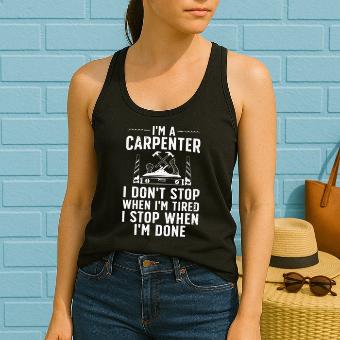 Funny Carpenter Art For Wo Carpenter Tool Carpentry Womens Tank Top