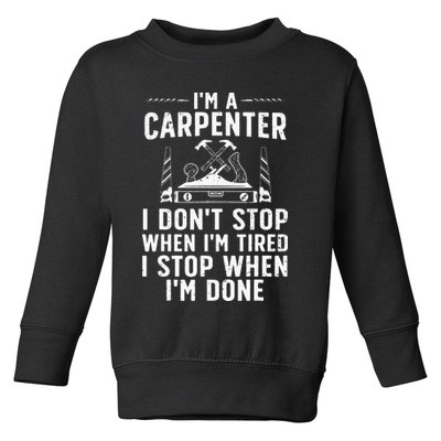 Funny Carpenter Art For Wo Carpenter Tool Carpentry Toddler Sweatshirt