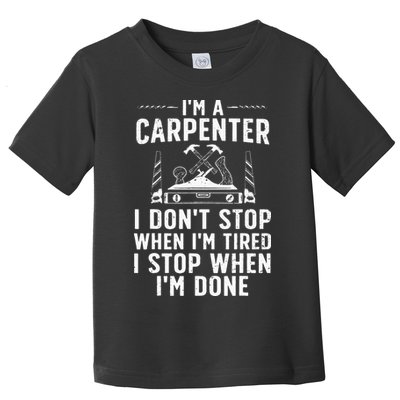 Funny Carpenter Art For Wo Carpenter Tool Carpentry Toddler T-Shirt