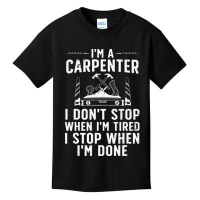 Funny Carpenter Art For Wo Carpenter Tool Carpentry Kids T-Shirt