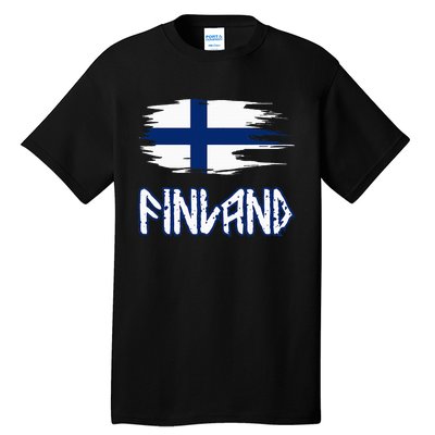 Finland Cool Ancient Nordic Style Flag Tall T-Shirt