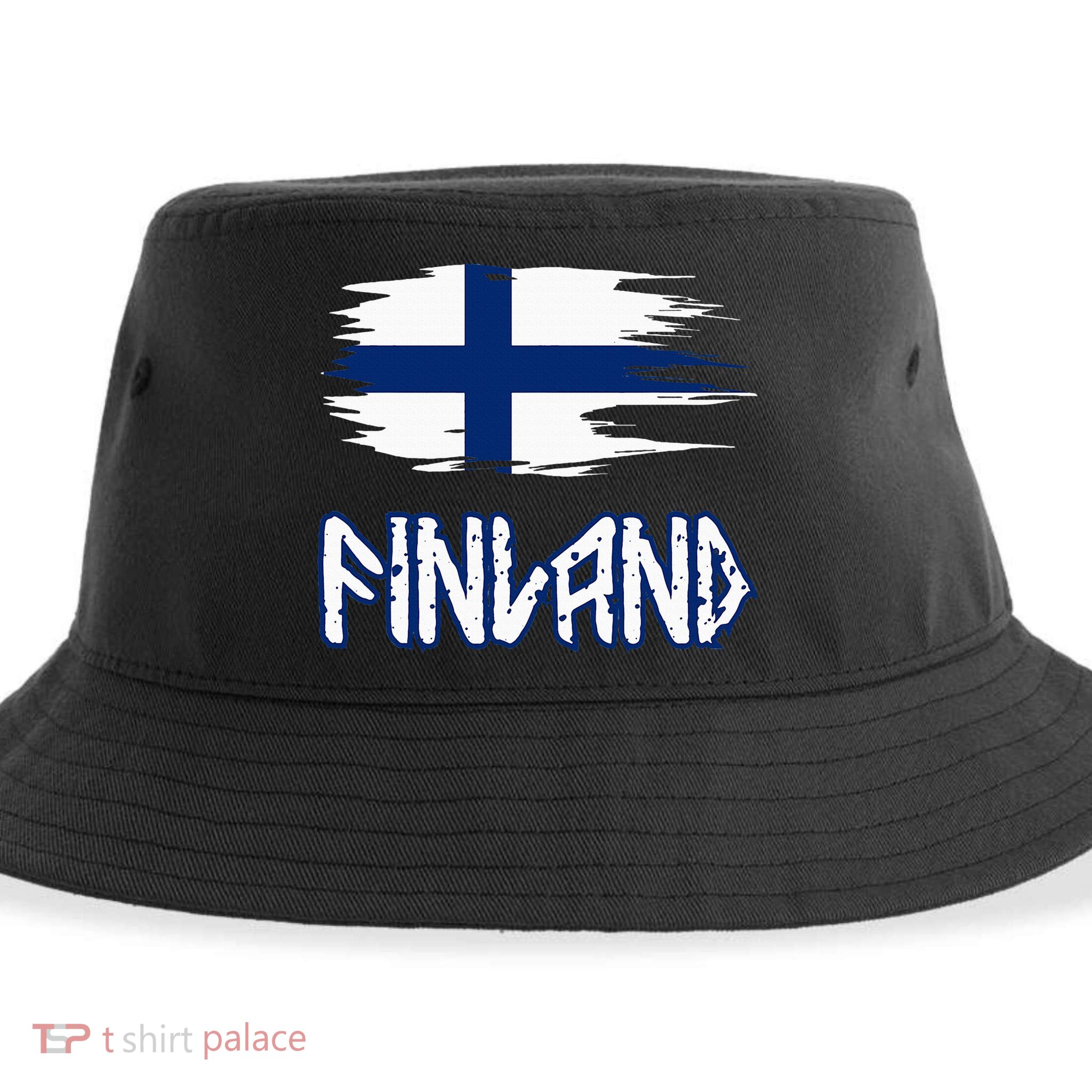 Finland Cool Ancient Nordic Style Flag Sustainable Bucket Hat
