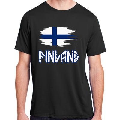 Finland Cool Ancient Nordic Style Flag Adult ChromaSoft Performance T-Shirt