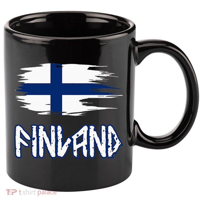 Finland Cool Ancient Nordic Style Flag 11oz C Handle Ceramic Mug