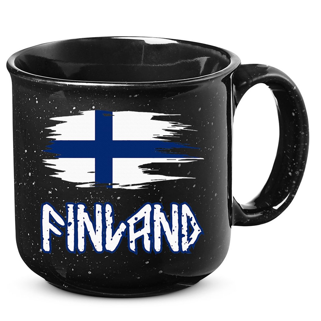 Finland Cool Ancient Nordic Style Flag 15oz Campfire Ceramic Mug