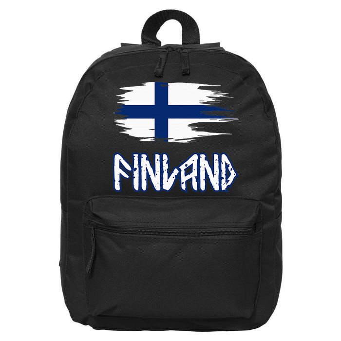 Finland Cool Ancient Nordic Style Flag 16 in Basic Backpack