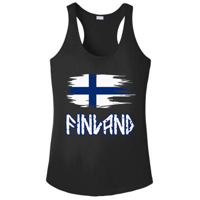 Finland Cool Ancient Nordic Style Flag Ladies PosiCharge Competitor Racerback Tank