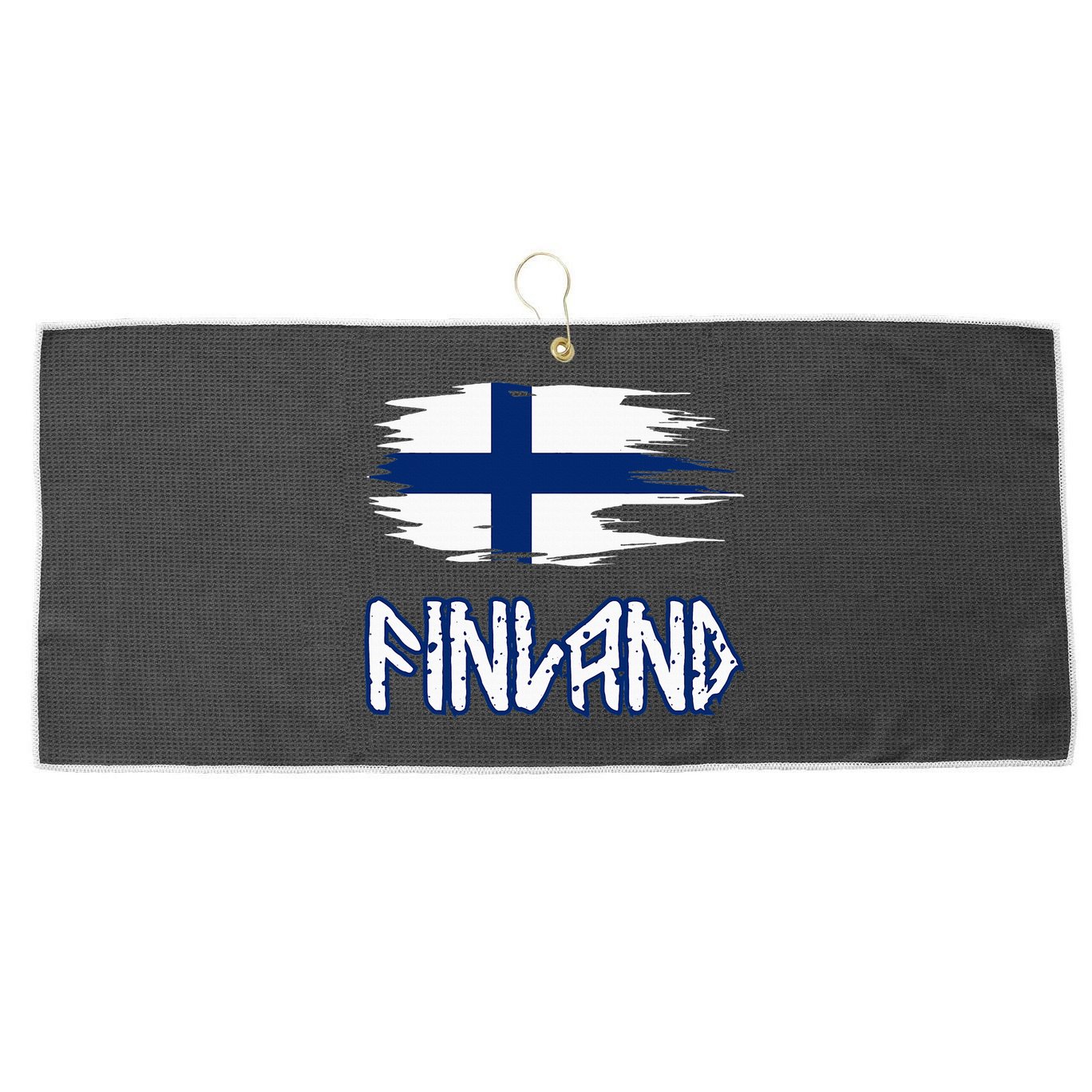 Finland Cool Ancient Nordic Style Flag Large Microfiber Waffle Golf Towel