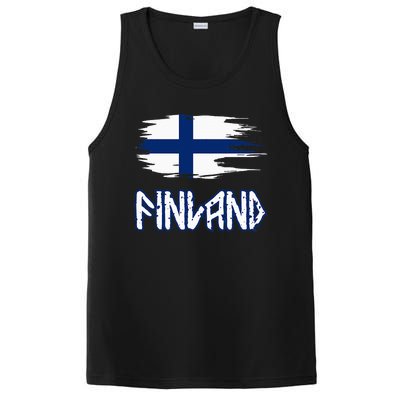 Finland Cool Ancient Nordic Style Flag PosiCharge Competitor Tank