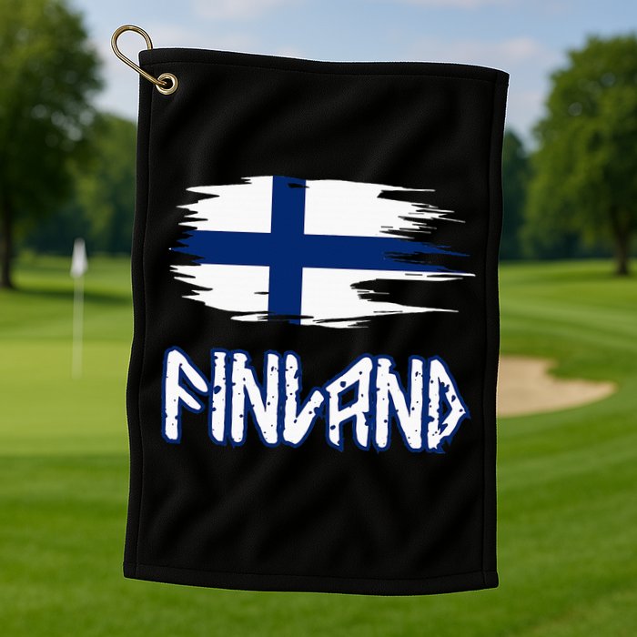 Finland Cool Ancient Nordic Style Flag Golf Towel