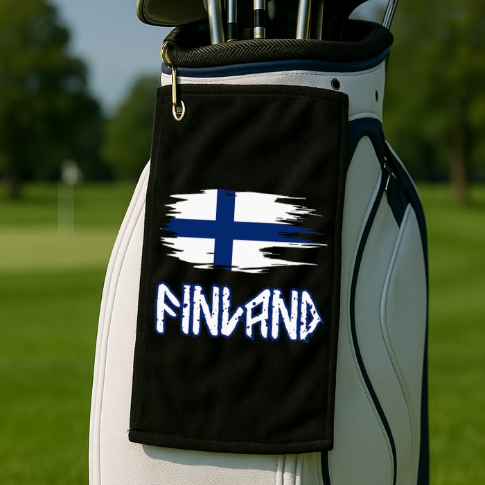 Finland Cool Ancient Nordic Style Flag Golf Towel