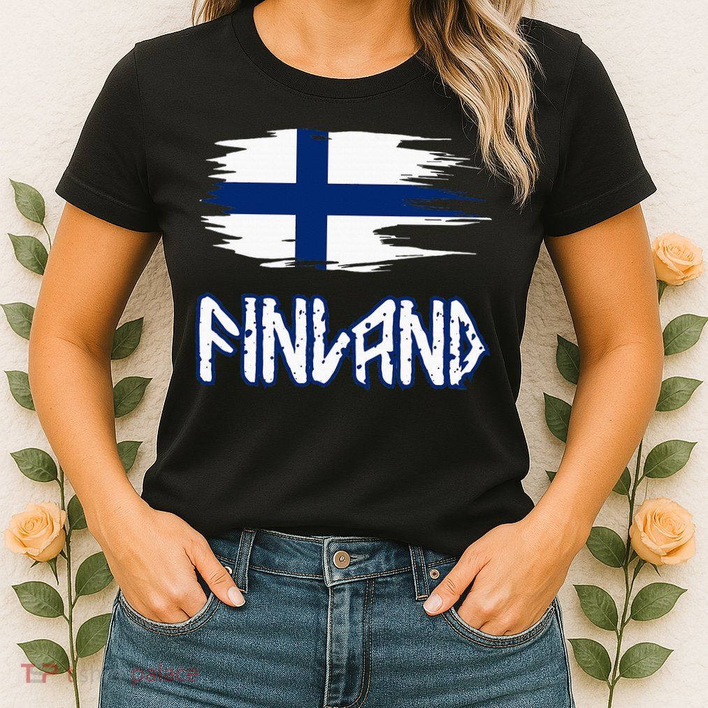 Finland Cool Ancient Nordic Style Flag Womens T-Shirt