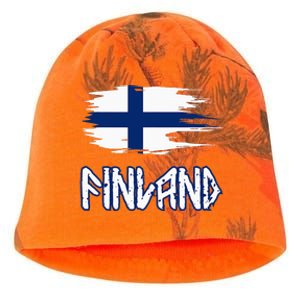 Finland Cool Ancient Nordic Style Flag Kati - Camo Knit Beanie