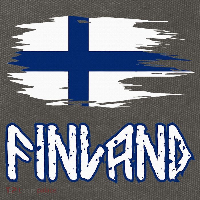 Finland Cool Ancient Nordic Style Flag Cotton Canvas Backpack