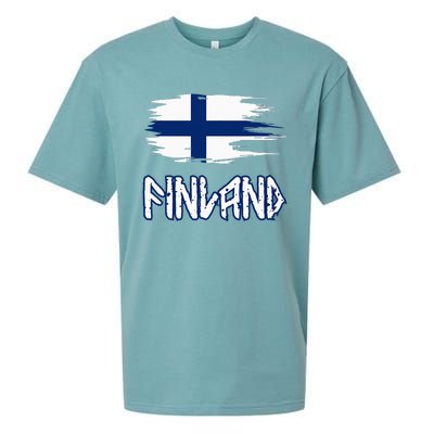 Finland Cool Ancient Nordic Style Flag Sueded Cloud Jersey T-Shirt